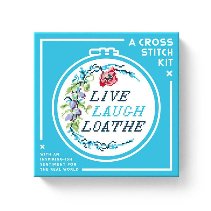 Live Laugh Loathe - Funny Cross Stitch Kit Gift | Laughing Sisters UK