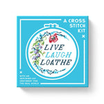 Live Laugh Loathe - Funny Cross Stitch Kit Gift | Laughing Sisters UK