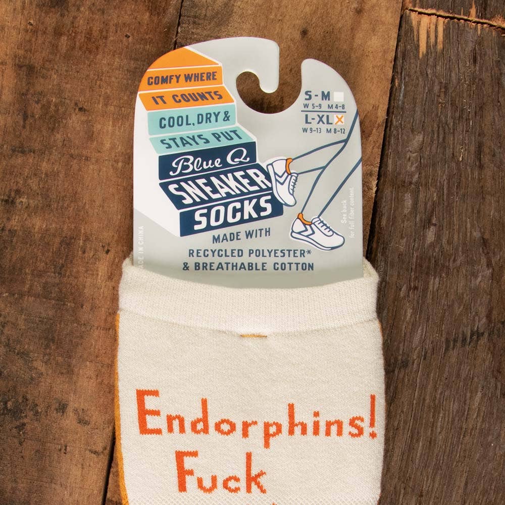 Endorphins fuck yeah - funny exercise socks for women | Laughing Sisters UK