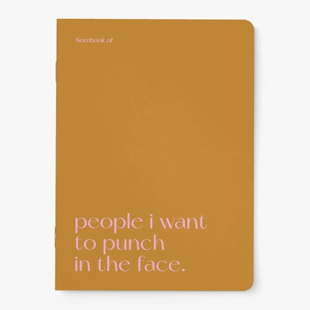 'People I Want to Punch In The Face' Notebook | Laughing Sisters UK