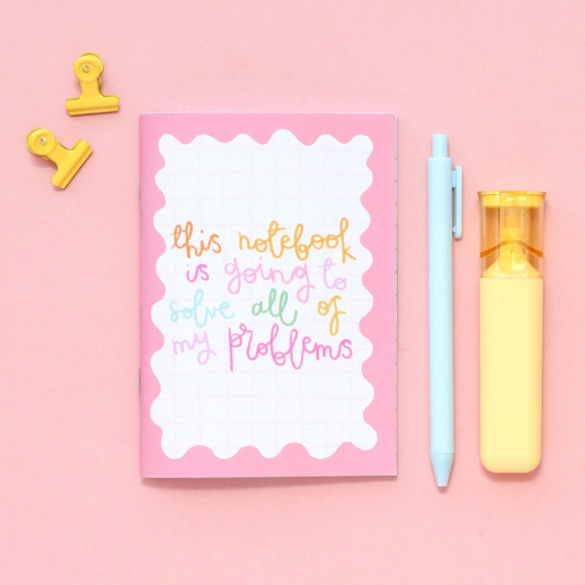 'This notebook will solve all my problems' A6 notebook | Laughing Sisters UK