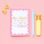 'This notebook will solve all my problems' A6 notebook | Laughing Sisters UK