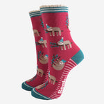 Party Sloth Fun Women's Bamboo Socks | Laughing Sisters UK