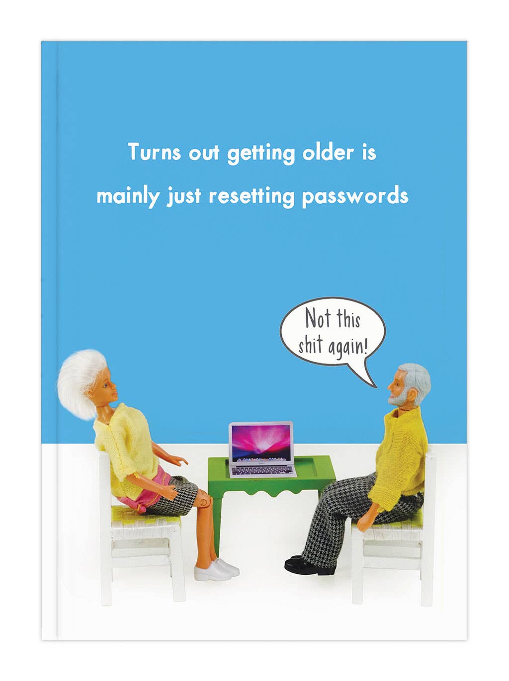 Getting Older is just Resetting Passwords - funny A5 notebook | Laughing Sisters UK