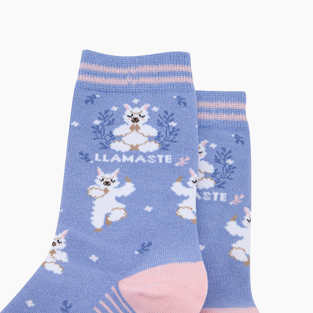 'Llamaste' funny llama socks, socks for yoga lovers | Laughing Sisters UK