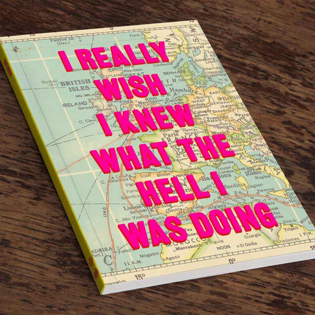 I wish I knew what the hell I was doing - funny A5 notebook, stationery gift | Laughing Sisters UK