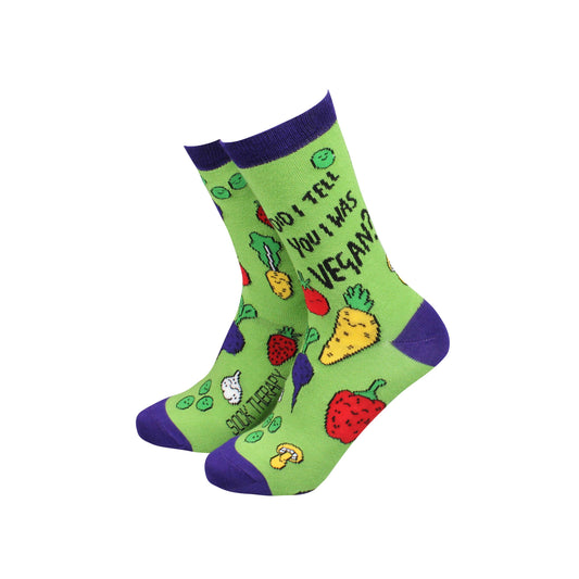 Did I tell you I was Vegan - funny women's socks, gift for vegans | Laughing Sisters UK