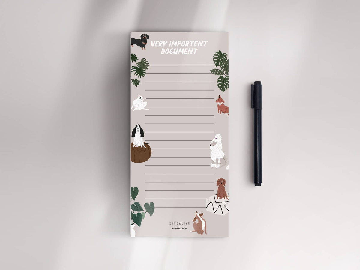 'Very Important Dogument' List Notepad | Laughing Sisters UK