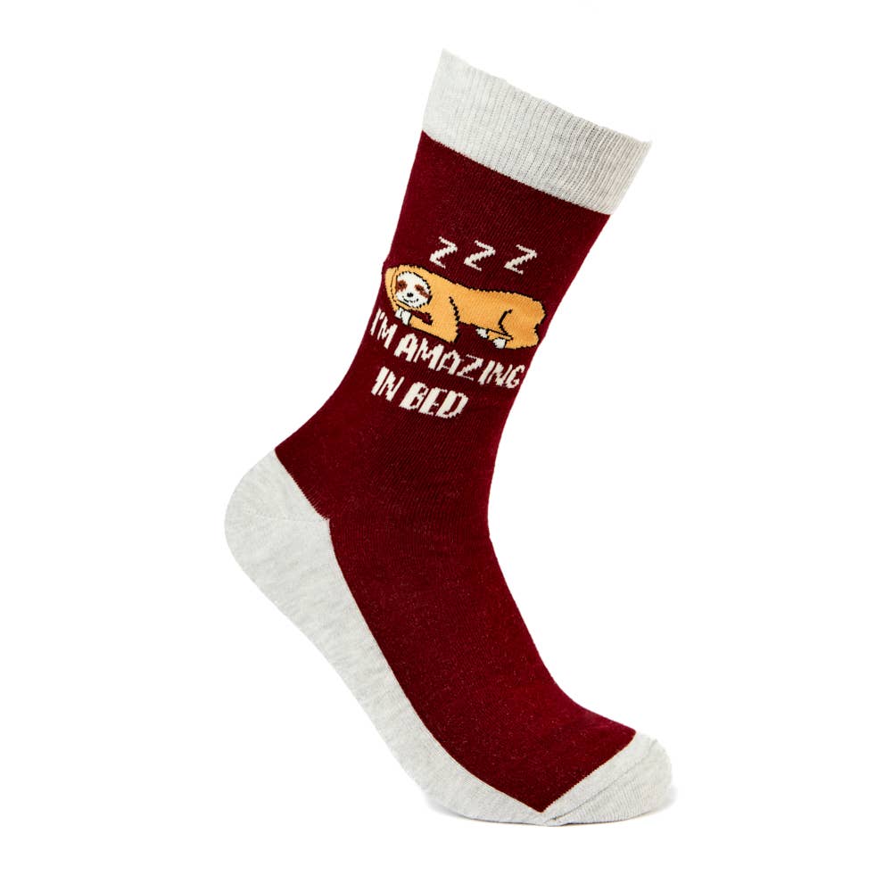 Unisex 'I'm Amazing In Bed' Sloth Socks