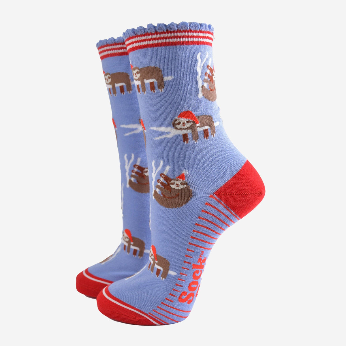 Christmas Sloth Women's Bamboo Socks | Laughing Sisters UK
