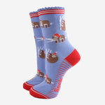 Christmas Sloth Women's Bamboo Socks | Laughing Sisters UK