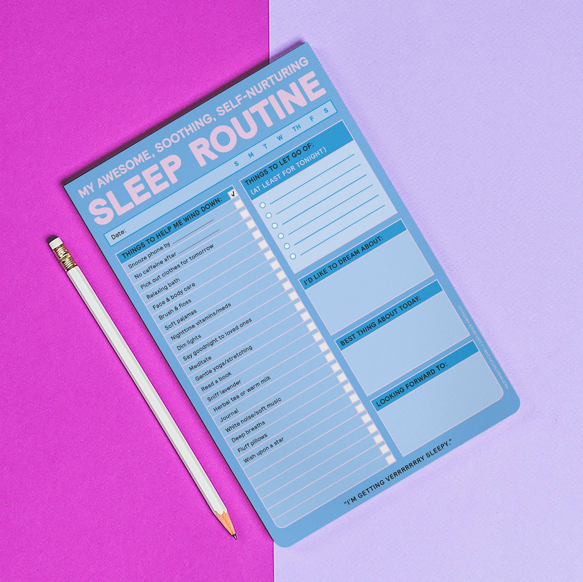Sleep Routine Notepad | Laughing Sisters UK