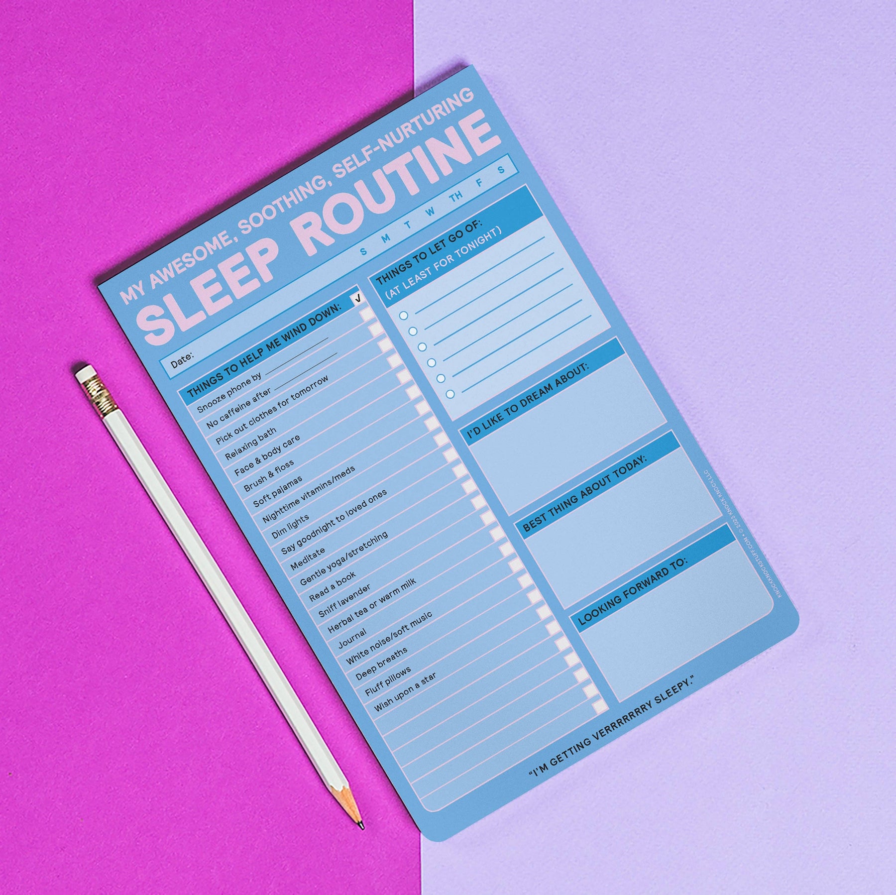 Sleep Routine Notepad | Self Care Sleep Aid– Laughing Sisters