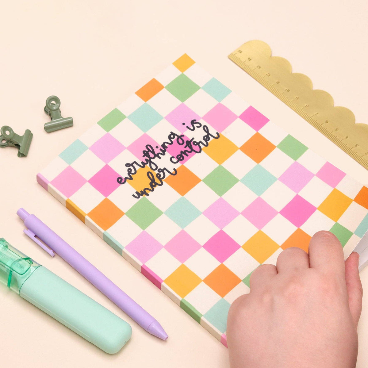 Everything is under control - colourful A5 notebook | Laughing Sisters UK