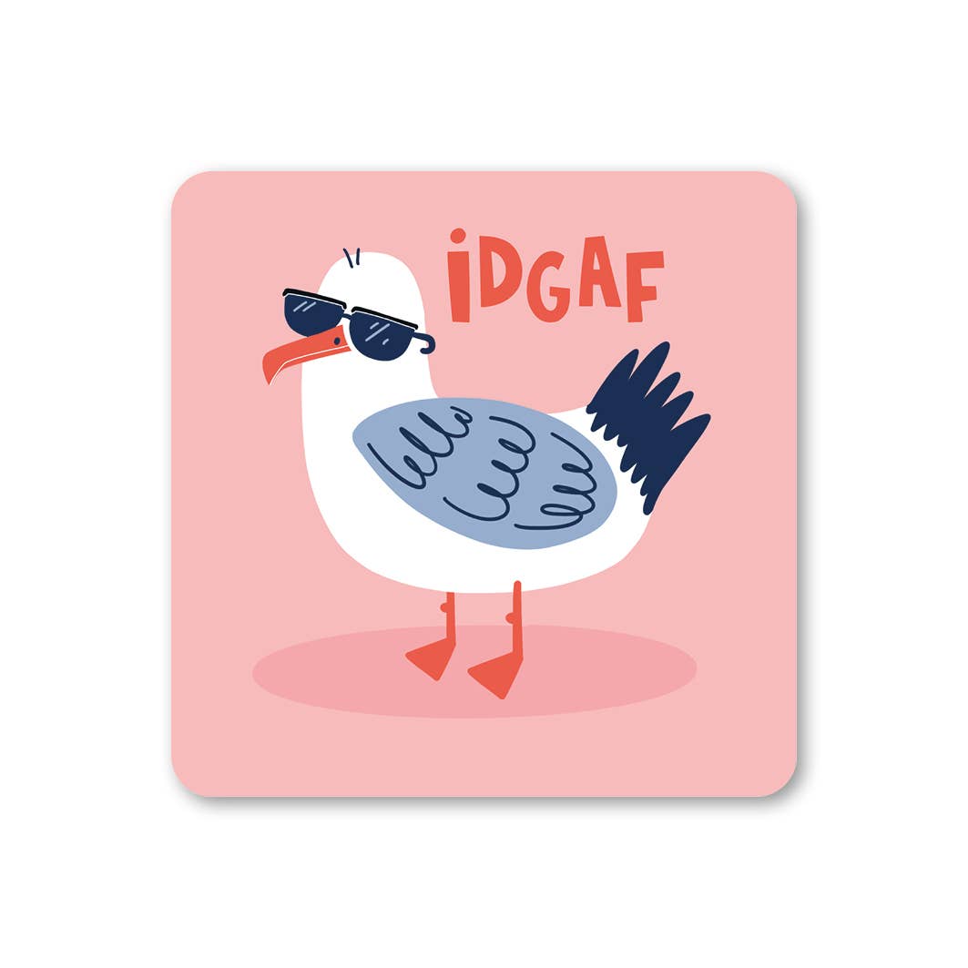 Funny IDGAF Drinks Coaster | Laughing Sisters UK
