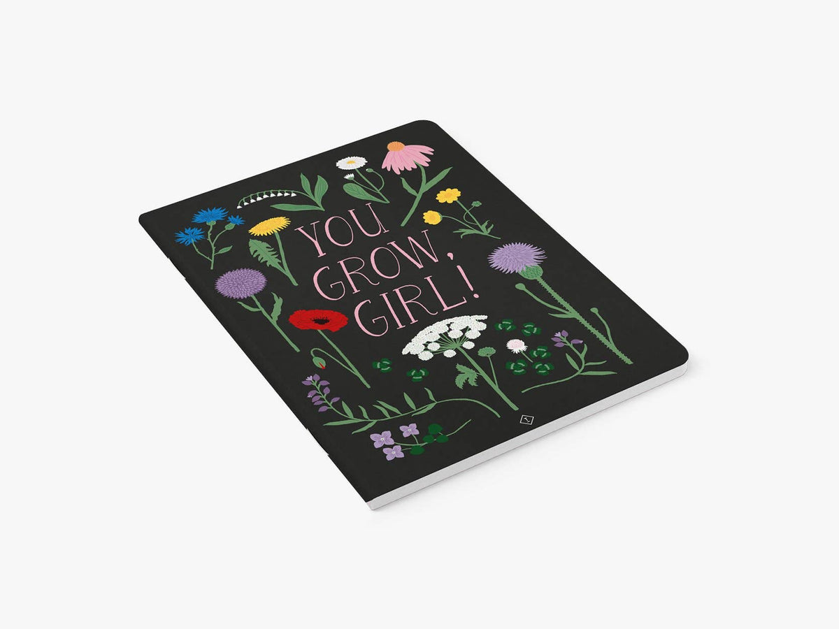'You Grow Girl' Notebook | Laughing Sisters UK