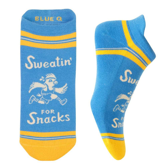 Sweating for snacks - funny womens trainer socks | Laughing Sisters UK
