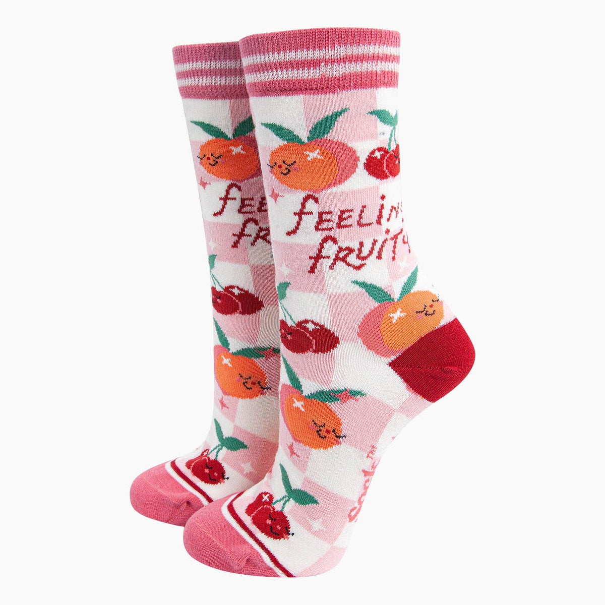 Feeling fruity - cute peach socks for women | Laughing Sisters UK