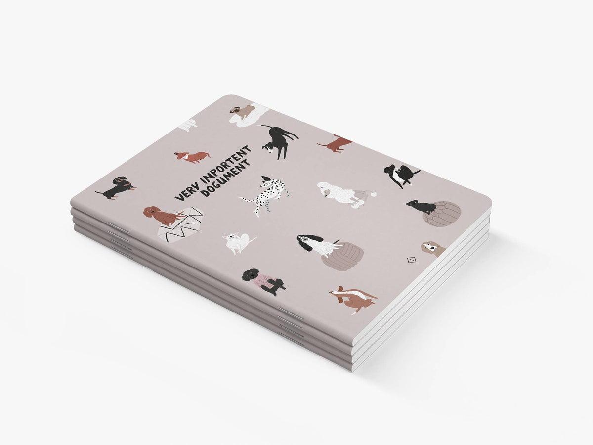 'Very Important Dogument' Notebook | Laughing Sisters UK