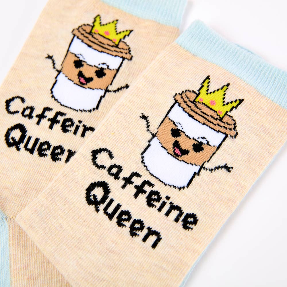 Caffeine Queen Funny Womens Socks | Laughing Sisters UK