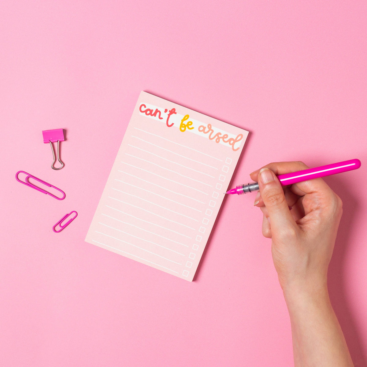 Can't Be Arsed A6 notepad - funny office stationery | Laughing Sisters UK