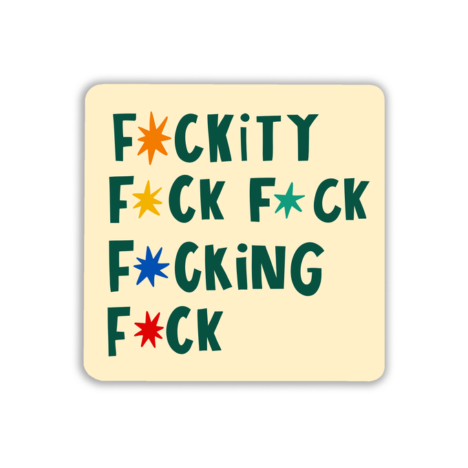 Fuck sweary drinks coaster | Laughing Sisters UK