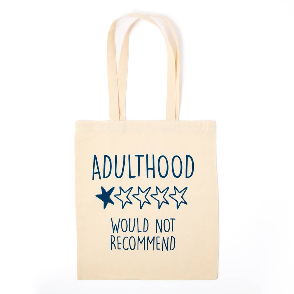 Adulting 1 star Tote Bag - funny gift for starting uni | Laughing Sisters UK