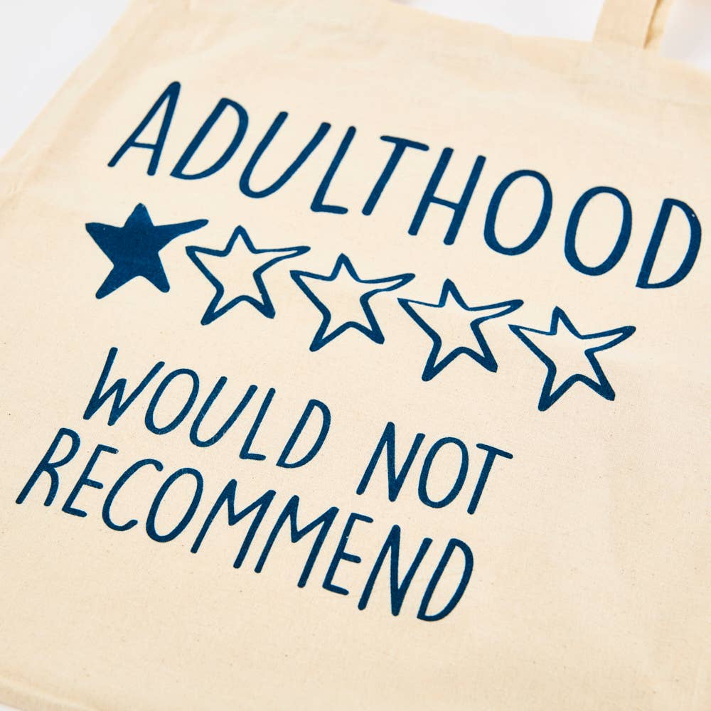 Adulting 1 star Tote Bag - funny gift for starting uni | Laughing Sisters UK