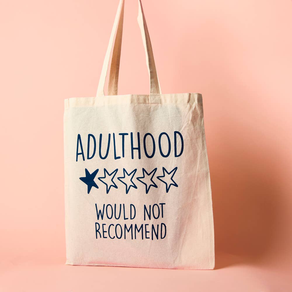 Adulting 1 star Tote Bag - funny gift for starting uni | Laughing Sisters UK