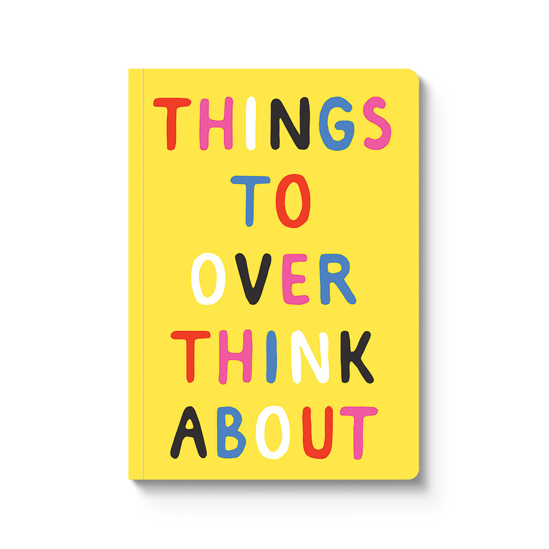 Things to overthink about - funny A5 notebook | Laughing Sisters UK