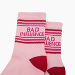Bad Influence Organic Cotton Sports Socks - funny socks for your bestie | Laughing Sisters UK