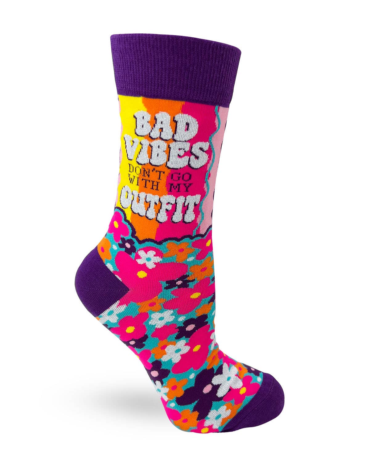 Bad Vibes Don't Go With My Outfit Socks - funny socks for strong women | Laughing Sisters UK