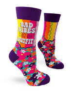 Bad Vibes Don't Go With My Outfit Socks - funny socks for strong women | Laughing Sisters UK