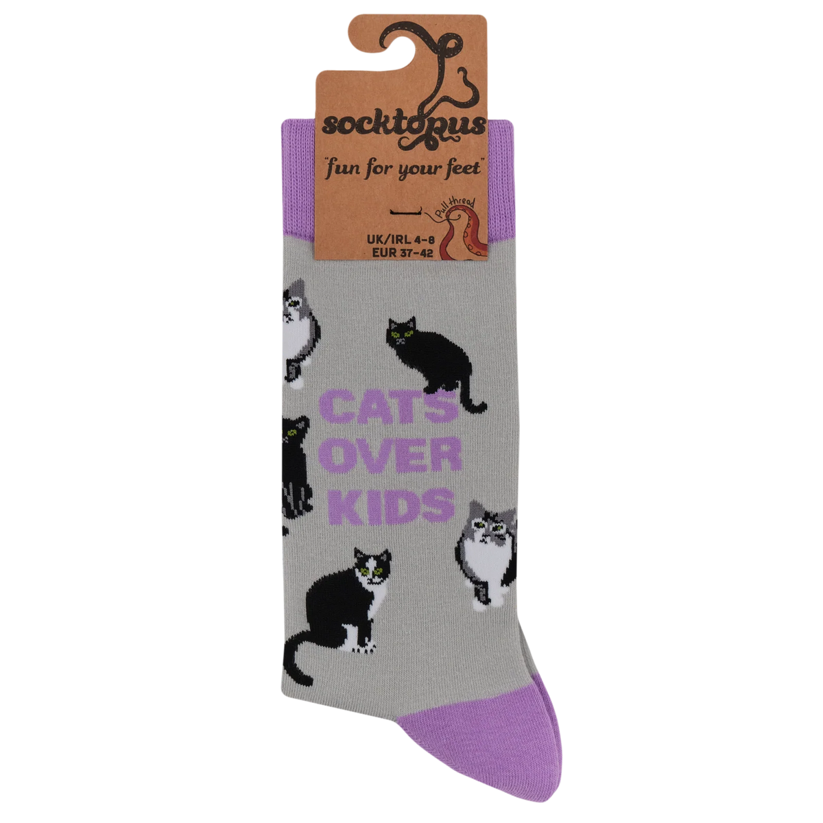 Cats over kids socks - funny socks for Cat Lovers | Laughing Sisters UK