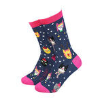 Christmas Cats in Hats - Women's Bamboo socks - funny Christmas socks | Laughing Sisters UK