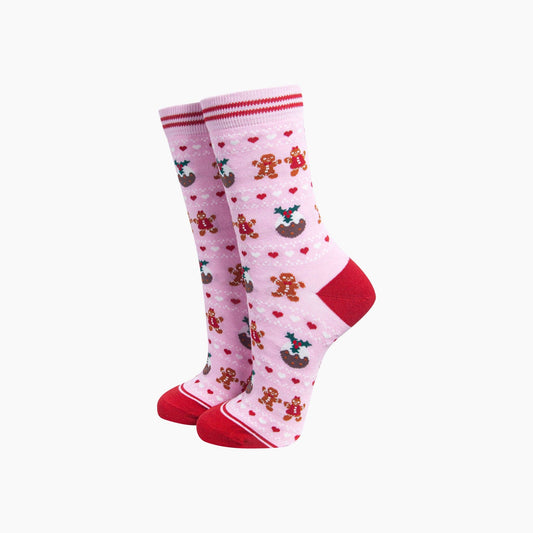 Christmas Treats - cute women's bamboo Christmas socks | Laughing Sisters UK