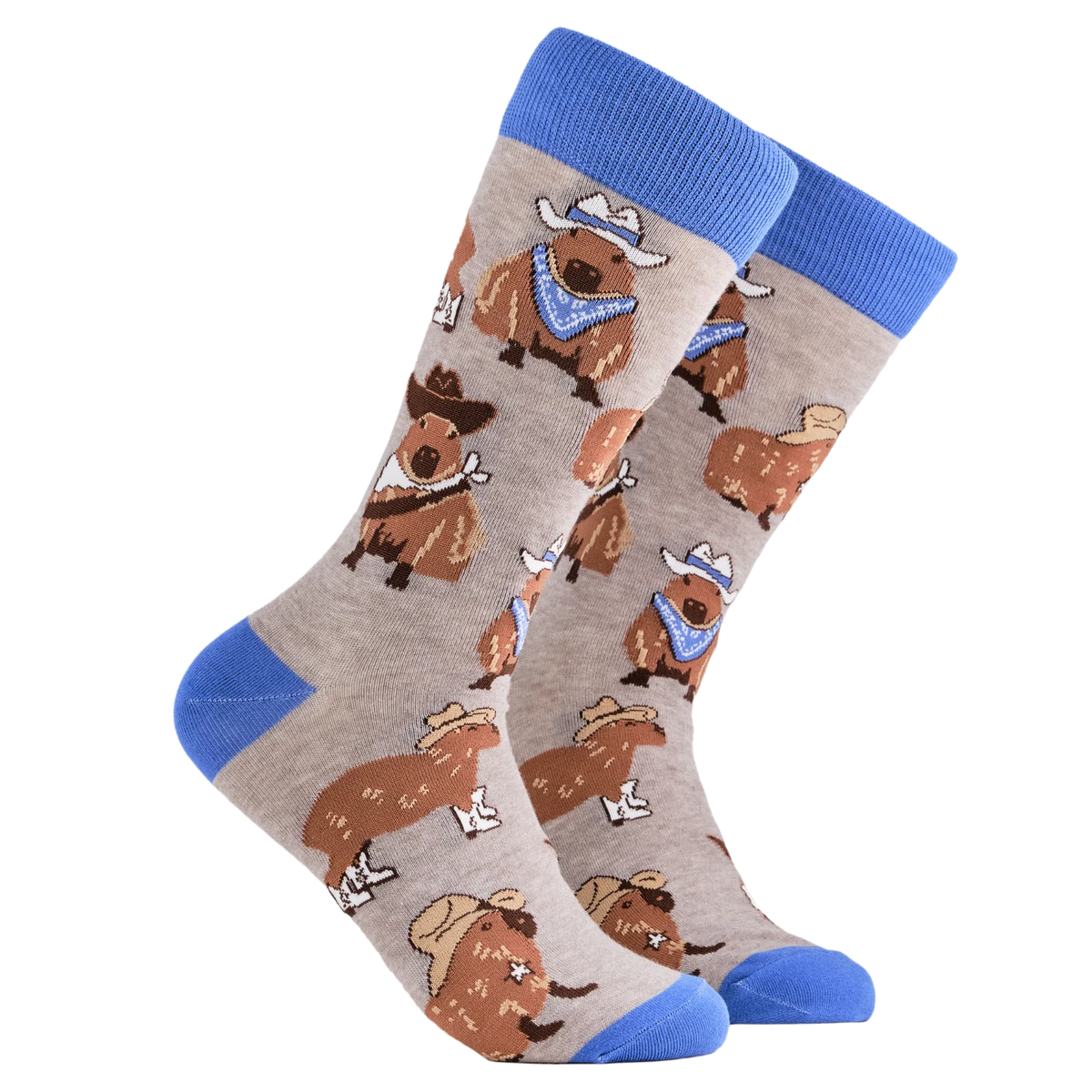 Cowboy Capybara Socks - Fun women's socks for wannabe cowgirls | Laughing Sisters UK