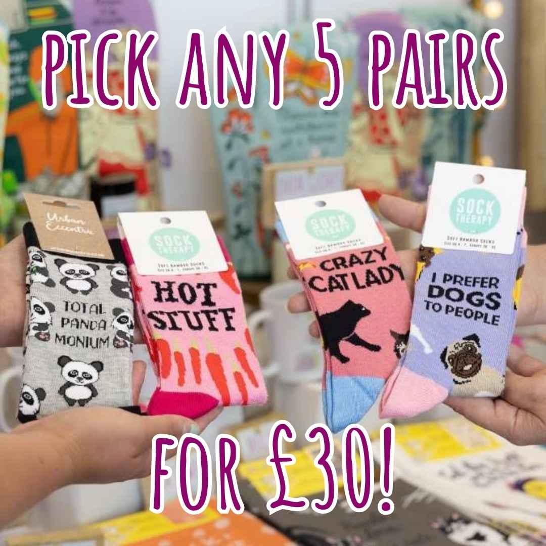 Pick any 3 pairs of funny women's socks for £30 | Laughing Sisters UK