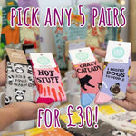 Pick any 3 pairs of funny women's socks for £30 | Laughing Sisters UK