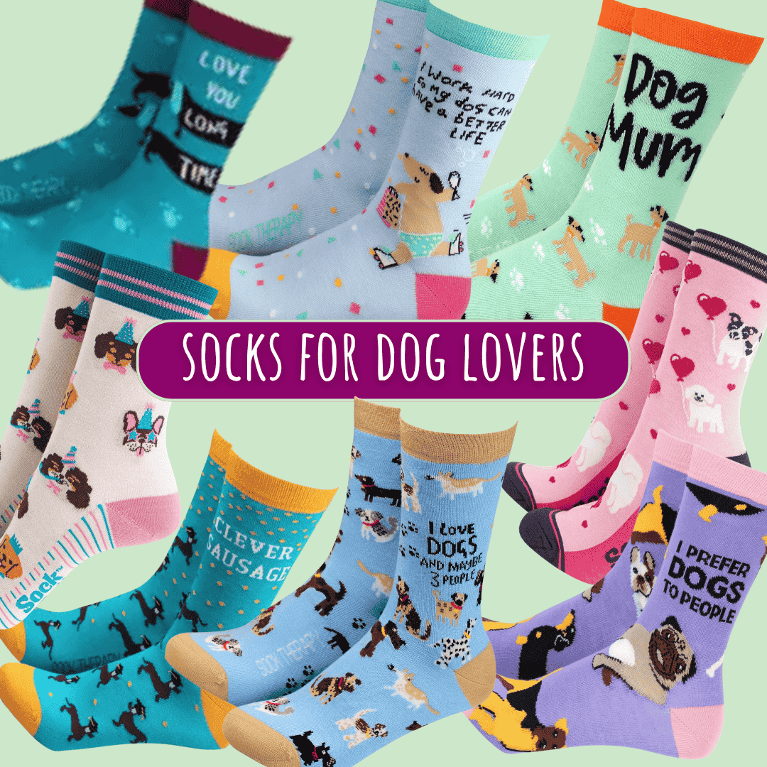 Funny socks for dog lovers - unique gift for dog Mums | Laughing Sisters UK