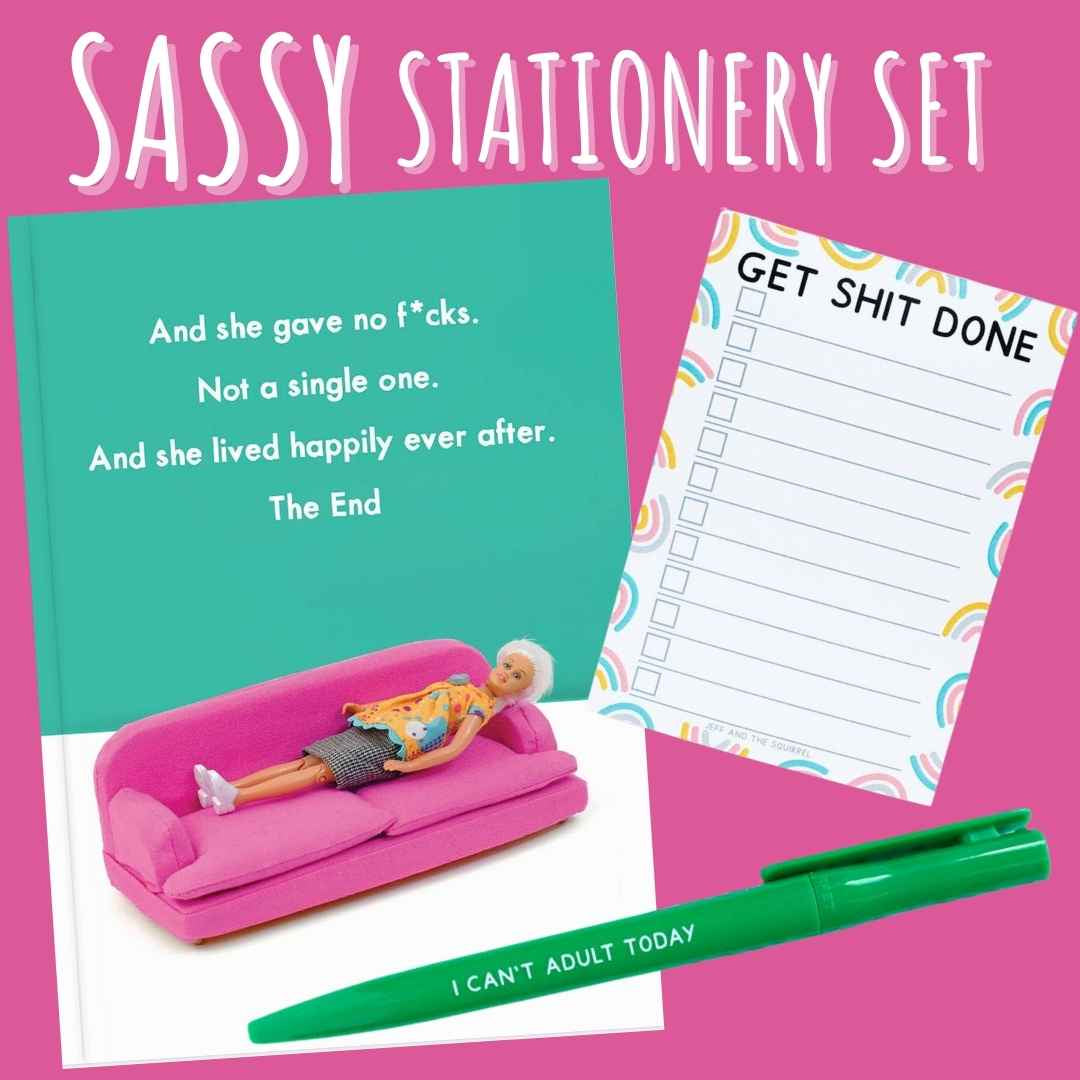Sassy Stationery Set - Funny Stationery Gift Set | Laughing Sisters UK