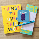 Funny stationery gift for an overthinker - ADHD work gift | Laughing Sisters UK
