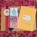 Crazy Cat Lady Note Pad & Socks Gift