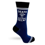 Death Before Decaf Socks - socks for coffee addicts | Laughing Sisters UK