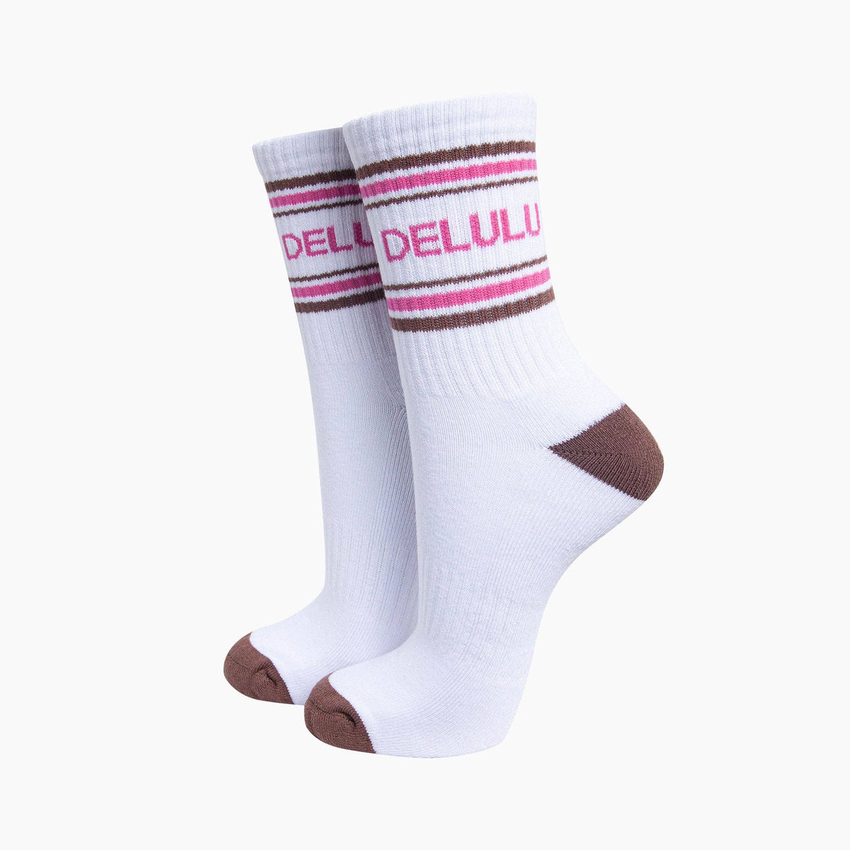 Delulu Organic Cotton Sports Socks - funny gift for your bestie | Laughing Sisters UK