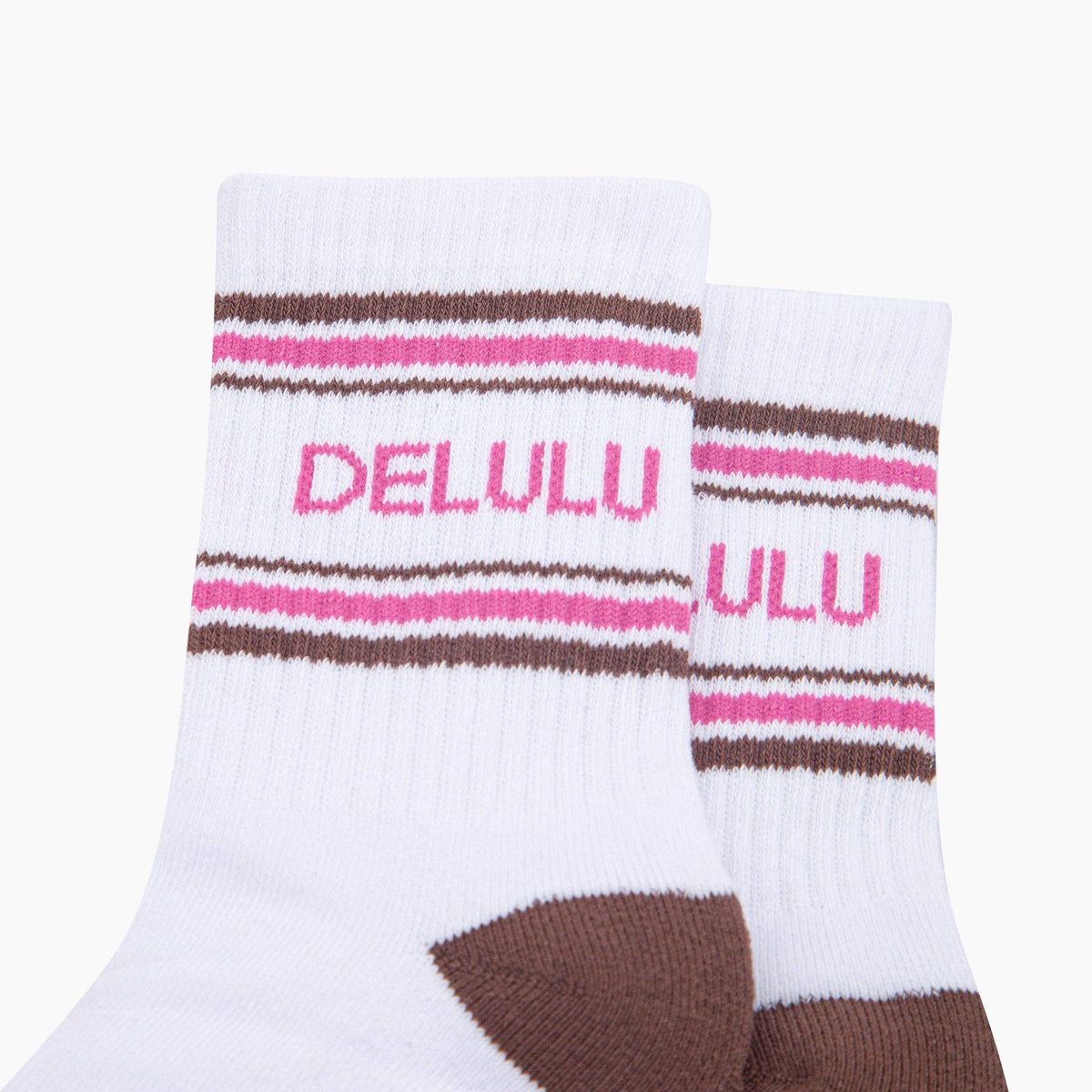 Delulu Organic Cotton Sports Socks - funny gift for your bestie | Laughing Sisters UK