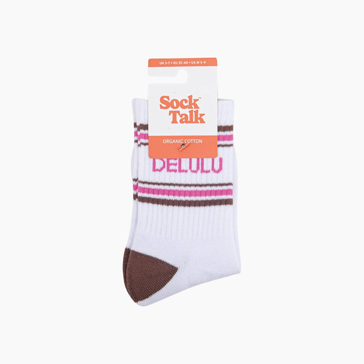 Delulu Organic Cotton Sports Socks - funny gift for your bestie | Laughing Sisters UK