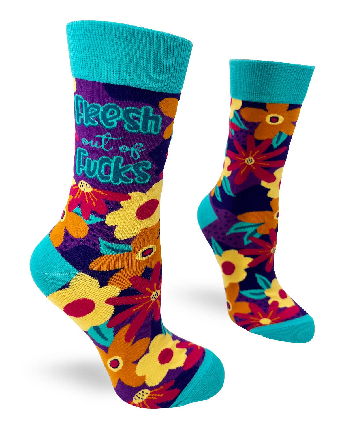 Fresh Out Of Fucks Socks - sweary socks for strong women | Laughing Sisters UK