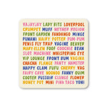 Funny 'Girl Bits' Coaster - feminist gifts for strong women | Laughing Sisters UK
