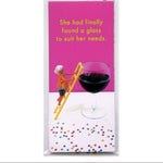 Wine Drinker Magnetic Bookmark - funny gift for book lovers | Laughing Sisters UK